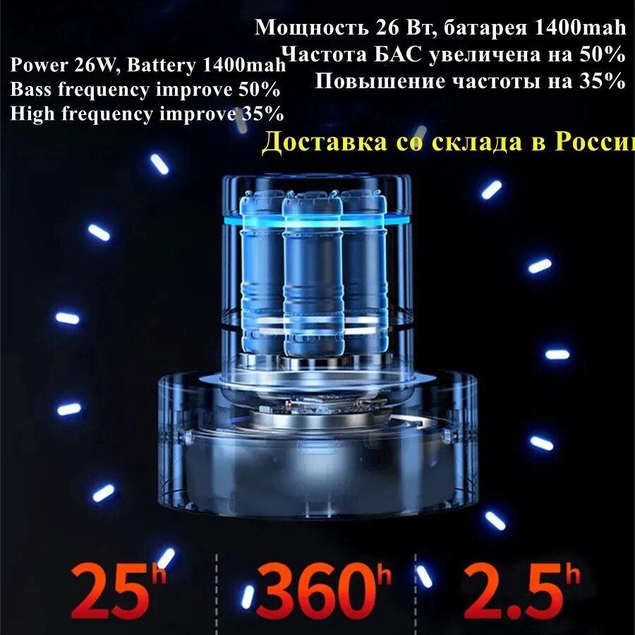 Adin 26w Vibro Portable Bluetooth Speaker Wireless Music Soundbar Subwoofer Speaker Bluetooth Neighbor Column Vibration Speakers. 