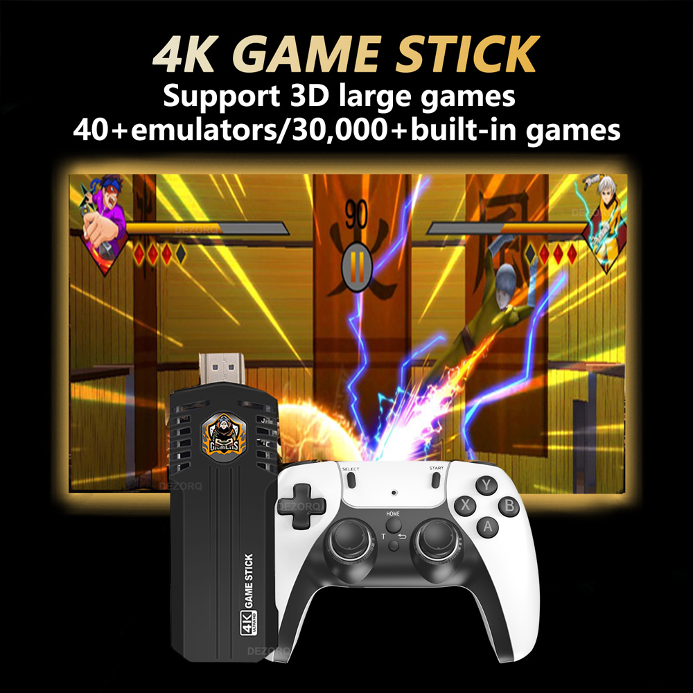 X8 Pro TV Game Console Gamestick 4K 30000 Games Emuelec System 40+ Emulator for PSP N64 Video Game Consola Wireless Gamepads. 