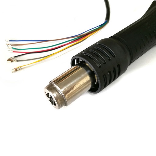 8 WIRE Soldering Station Hot Air Blower Handle 8 Wire 400W Hot Air Soldering Machine Heat Desoldering Machine For 858 858D 85D+ 8858 878A 878 BGA SMD Rework Soldering Station Tools. 