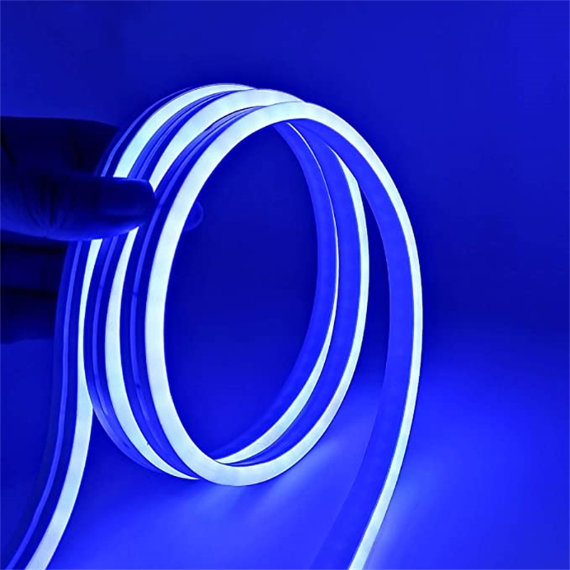 3 feet Neon Light Strip DC12V Flexible DIY LED SMD 2835 120LEDs/M IP67 Waterproof DIY Light blue Home Decoration