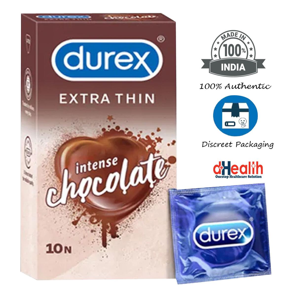 Durex Extra Thin Chocolate Condom - 10Pcs Pack (India). 