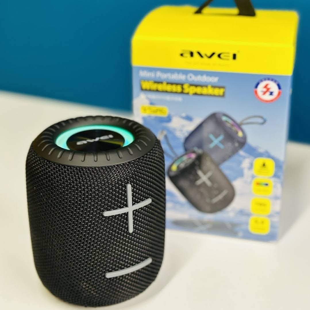 Awei Y526 Bluetooth 5.0 IPX4 Waterproof Portable Outdoor Wireless Speaker With Magic Lights. 