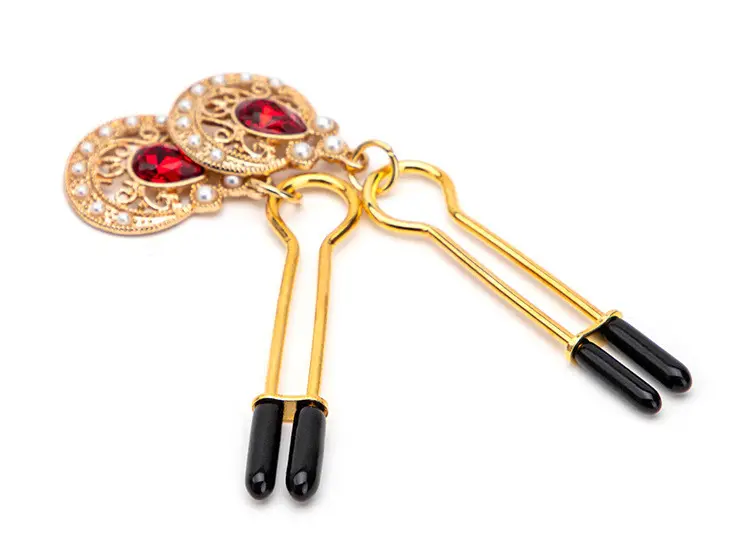 Rhinestone Nip Clips Pressure Breast Clamp Pendant Nip Clamp. 