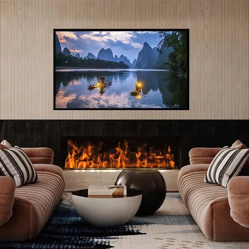 3D Atomized Fireplace smart LED virtual flame indoor decoration humidifier Customized atomized water steam place. 