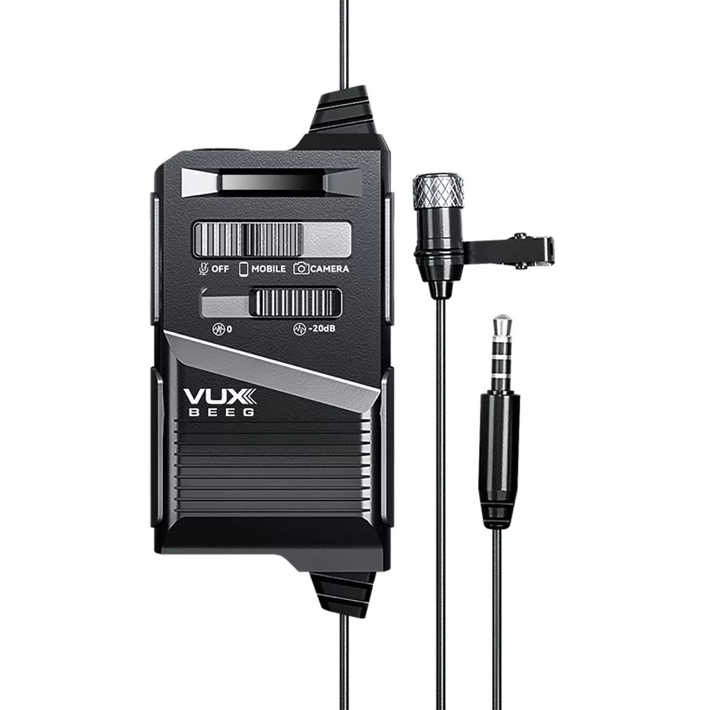 VUX BEEG UP10 Omnidirectional Lavalier Clip-on Lapel Microphone for Smartphones, DSLR, Camcorder Audio Recorders & Vlogging. 