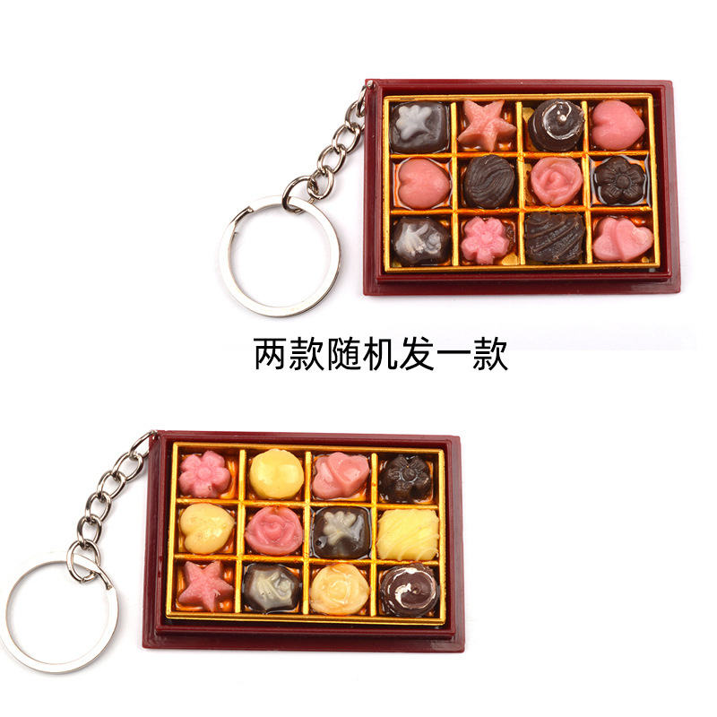 Source of goods, environmental protection, PVC soft rubber imitation cake, moon cake box, keychain pendant, kindergarten play house toys