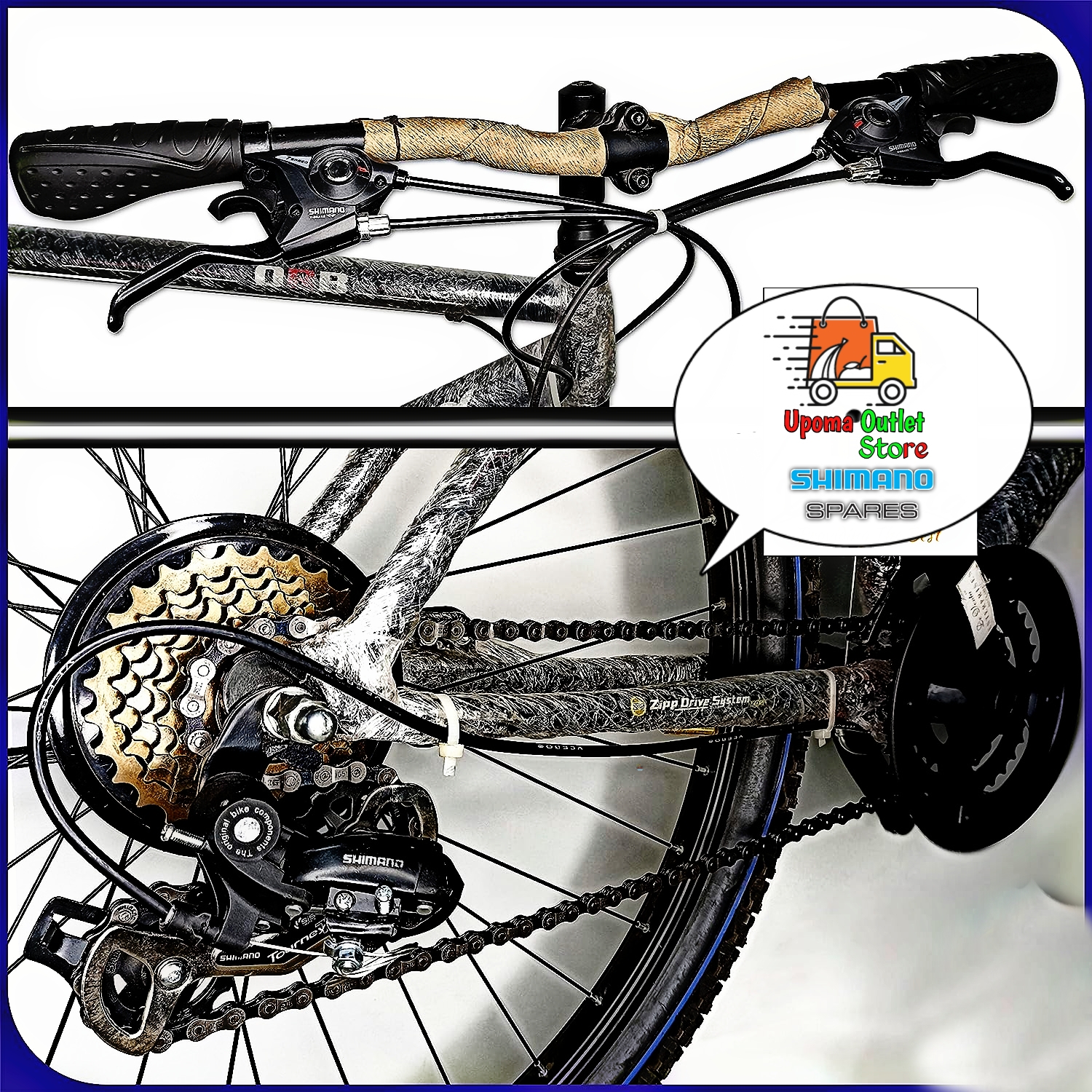 Complete Bicycle Gear Set 21speed, Total 12 Parts  Cycle Gear Kit Set Compatible For All Kind Of Bicycles Upoma Outlet Store. 