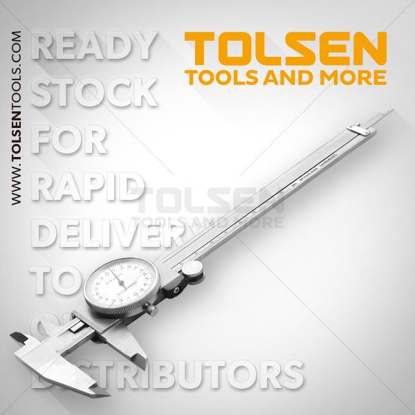 TOLSEN 35050 6" Vernier Caliper Dial Type Analogue Guage ( 0-150mm ) Hard Case
