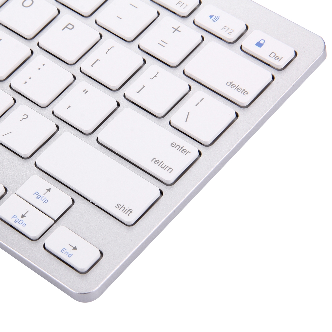 BK-3001 Bluetooth Wireless 78 Keys Ultrathin Keyboard for Windows / iPad / iPhone(Silver). 