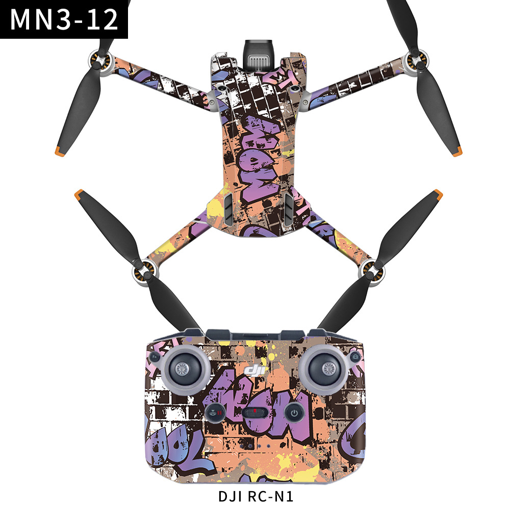 Compatible with DJI Maje Mini3PRO body RC-N1 remote control sticker, flat waterproof pattern film accessory. 