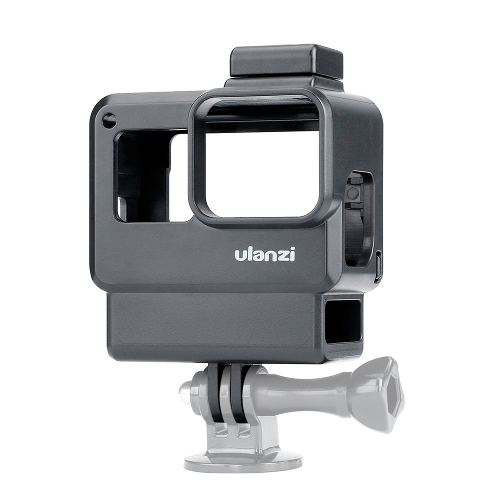 Ulanzi V2 Vlog Case Action Camera Housing Shell Vlogging Cage Frame with Cold Shoe Mount for GoPro Hero 7 6 5 Black for External Microphone & Pro 3.5mm Mic Adapter Cam Devicess. 