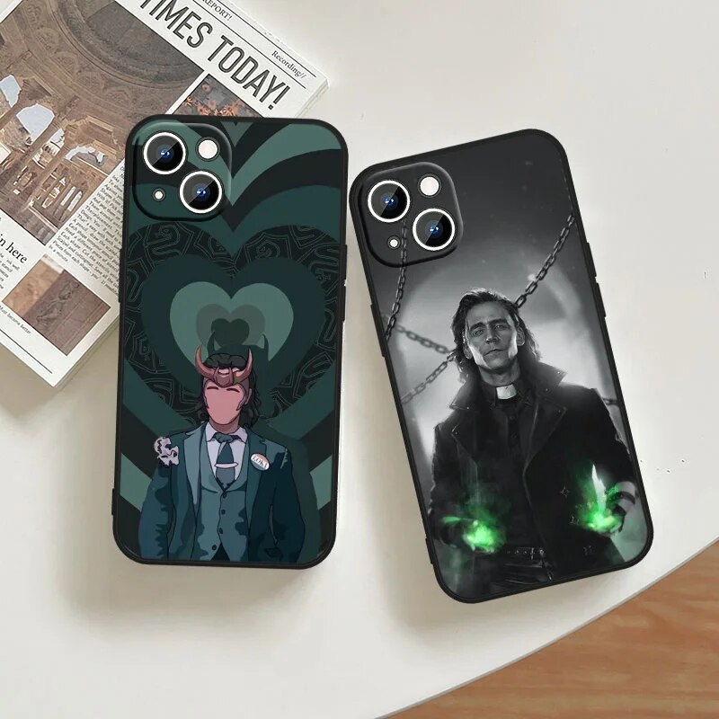 Marvel Lovely Loki Phone Case For Apple iPhone 14 13 12 11 Pro Max mini XS XR X 8 7 6S 6 Plus Black Soft Funda Back Cover Coque. 