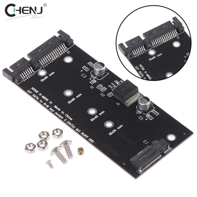 1pcs M.2 NVME SSD Convert Adapter Card NVME/AHCI SSD Upgraded Kit For SATA Revision I/II/III (1.5/3.0/6.0 Gbps). 