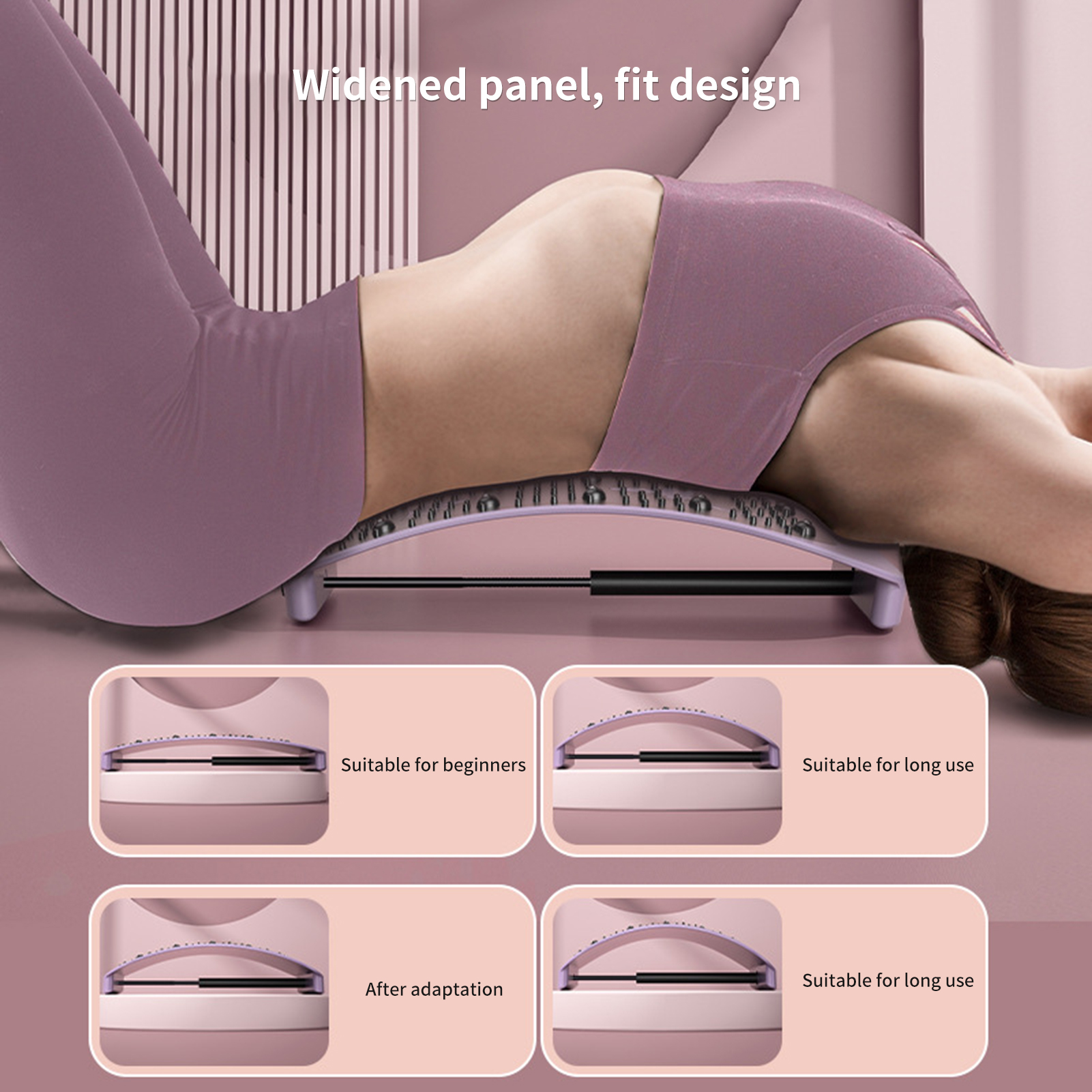 Mirage Stretch Lum Sup rt Non-slip Pain Relief Convex Yoga Exerciser. 