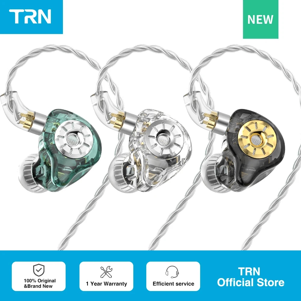 TRN ST1 PRO In-Ear Earphone 1DD 1BA Hybrid Driver Wired with Tuning Switch Headphone Cancelling HIFI Earbuds Bass Headset