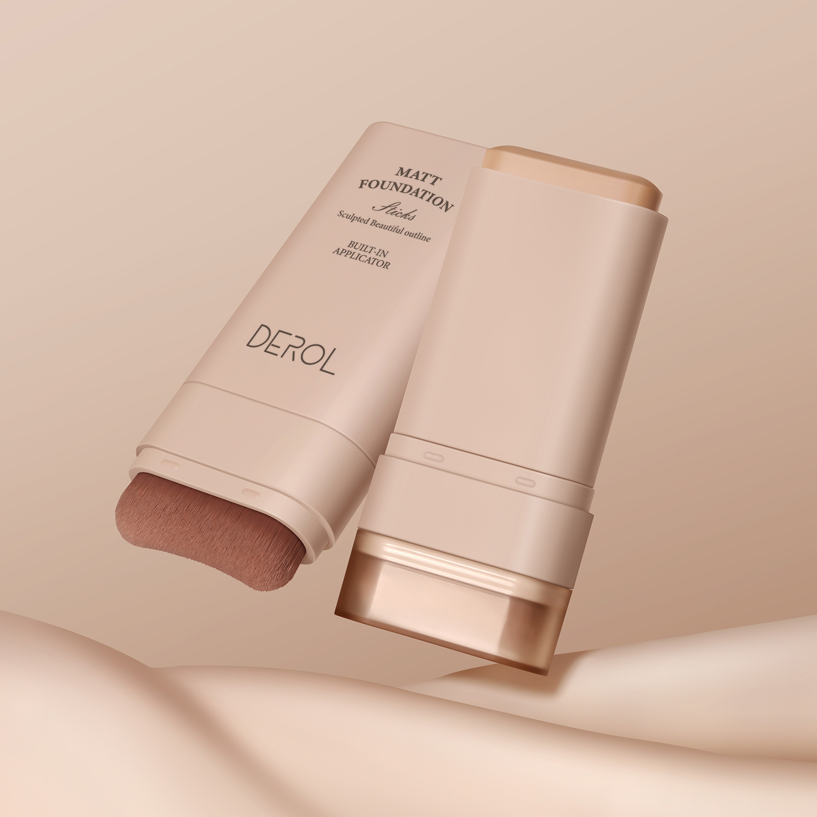 Derol Valvet Matte Foundation Stick With Brush
