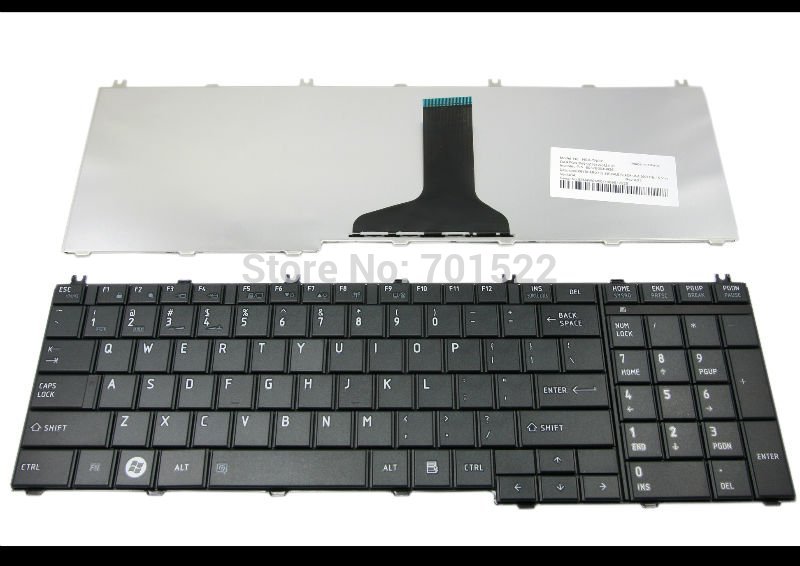 Laptop keyboard for Toshiba Satellite C650 C655 C655D C660 L650 L655 L670 L675 L750 L755 Black US Version