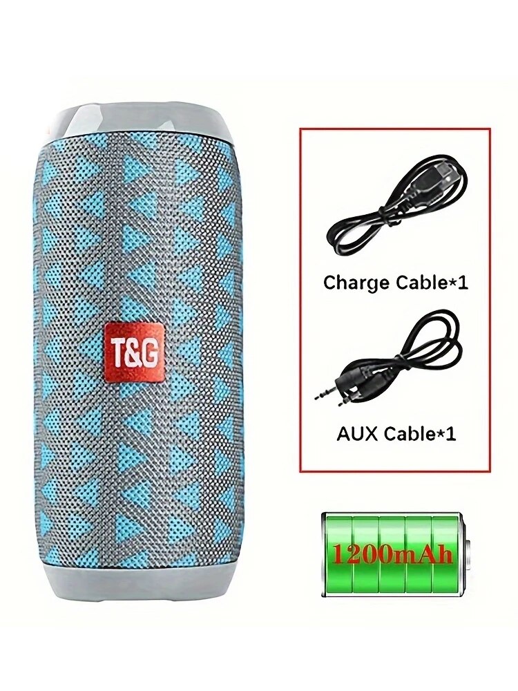 TG117 Portable Bluetooth Speaker Outdoor Wireless Woofer Free Call /FM/TF Card/USB Flash Drive Connect Mobile Phone/Tablet/TV. 