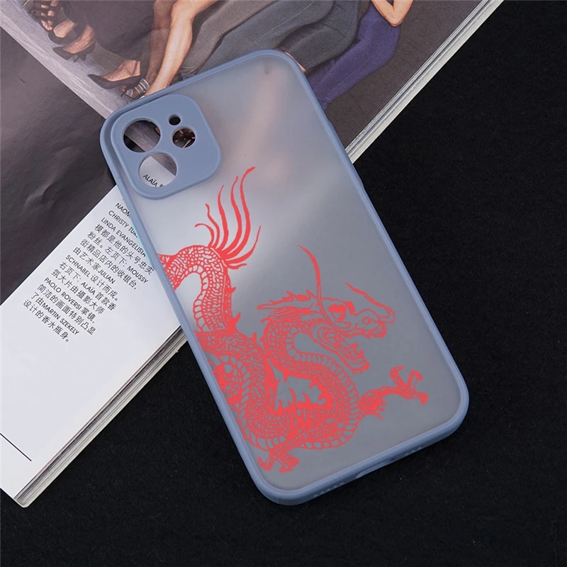 Unique Aesthetic Design Red Dragon Phone Case for iPhone 15 14 13 12 11 Pro Max Mini X XS XR 7 8 Plus SE Soft Bumper Back Cover. 