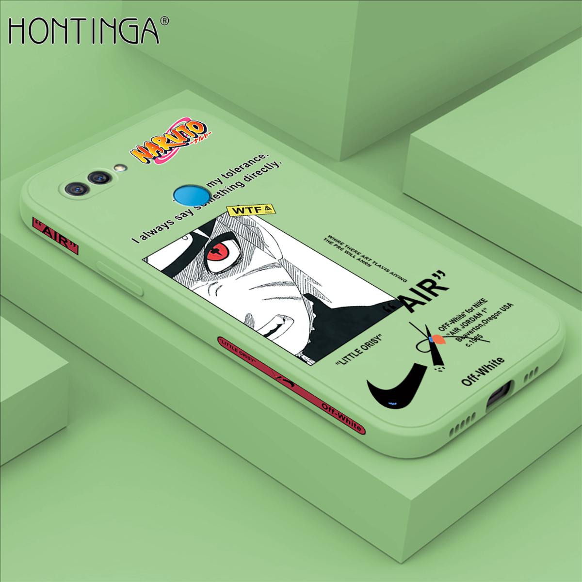 Hontinga for OPPO A12 Case Side Design New Anime Naruto for Boys Back Cover Soft Square Edge Pattern Liquid Silicone Trend Phone Cases