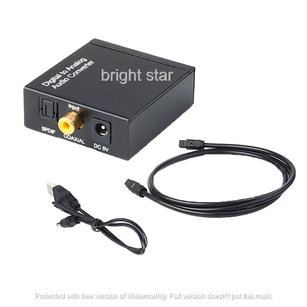 Protable 3.5mm AUX Jack Coaxial Optical Digital Fiber to Analog Audio Converter Optical Coax AUX RCA L/R Converter SPDIF Digital Audio Decoder Amplifier