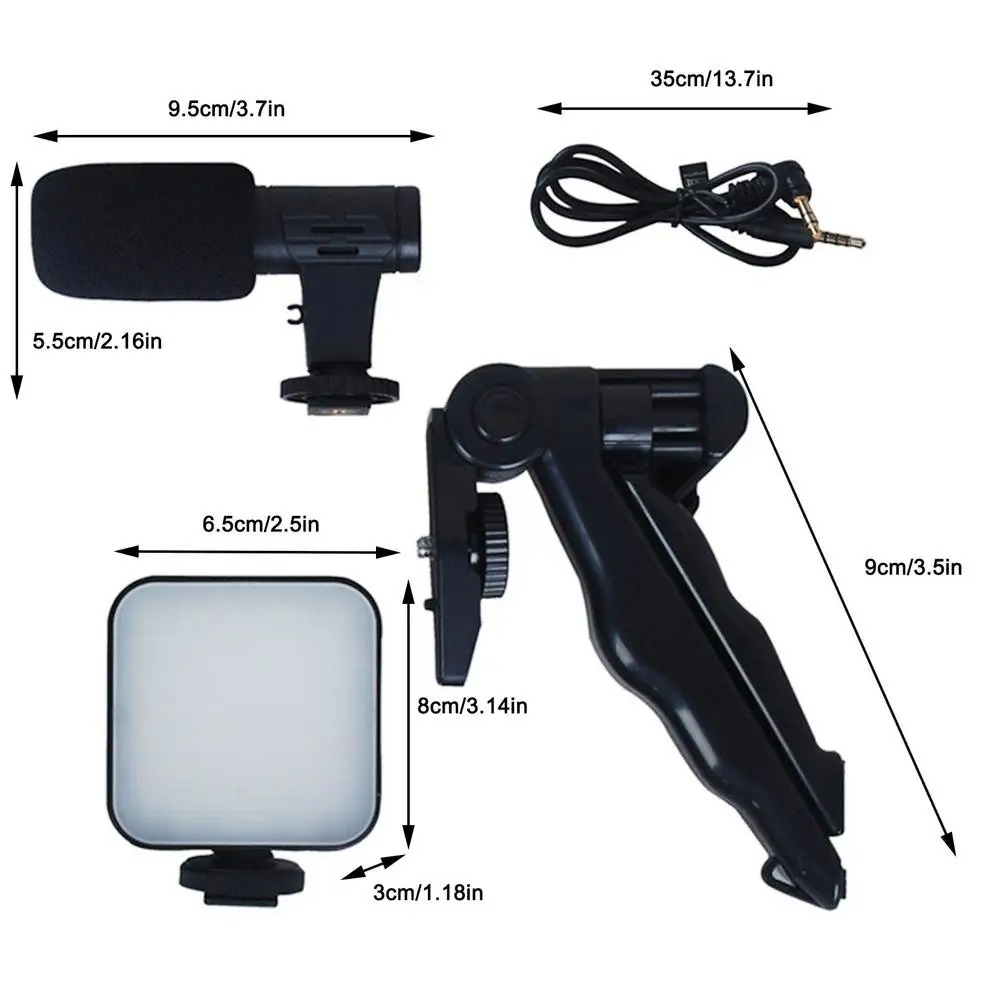 Vlogging Camera Kit Content Creator For Podcast And Vlogging Tripod Phone Holder Vlogger Kit With LED Light For Vlogging_D Shop. 