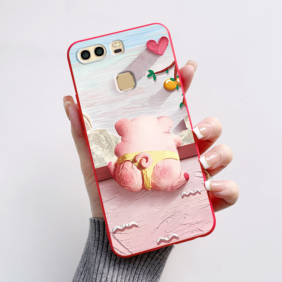 For Huawei P9 Case Cute Rabbit Panda Soft Silicone Phone Case For Huawei P9 EVA-L09 Coque Protective Cover on HuaweiP9 P 9 Funda