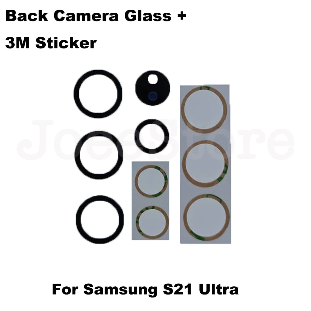 10Pcs Back Rear Camera Glass Lens For Samsung S22 S21 S20 S10 Plus Ultra Lite FE 5G Galaxy S20FE S21Plus Note20 with 3M Glue. 