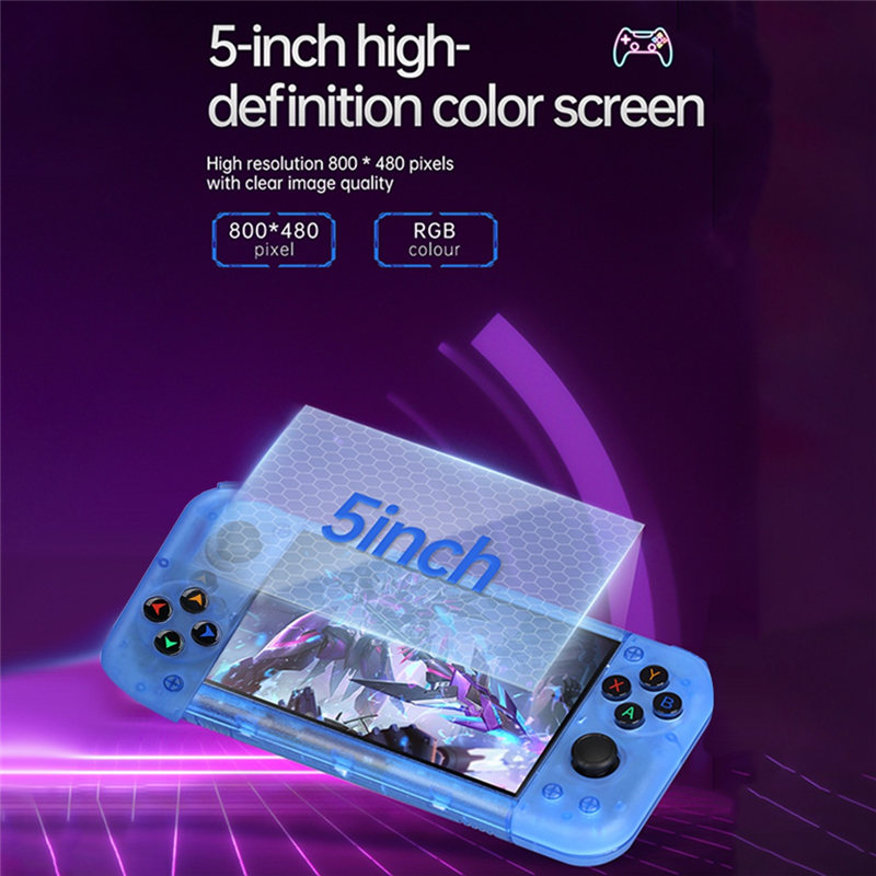 RG50XX Handheld Retro Game Console 5inch Display 64G 20000+Video Games LINUX 3D Joystick for PSP 19+Simulator A. 