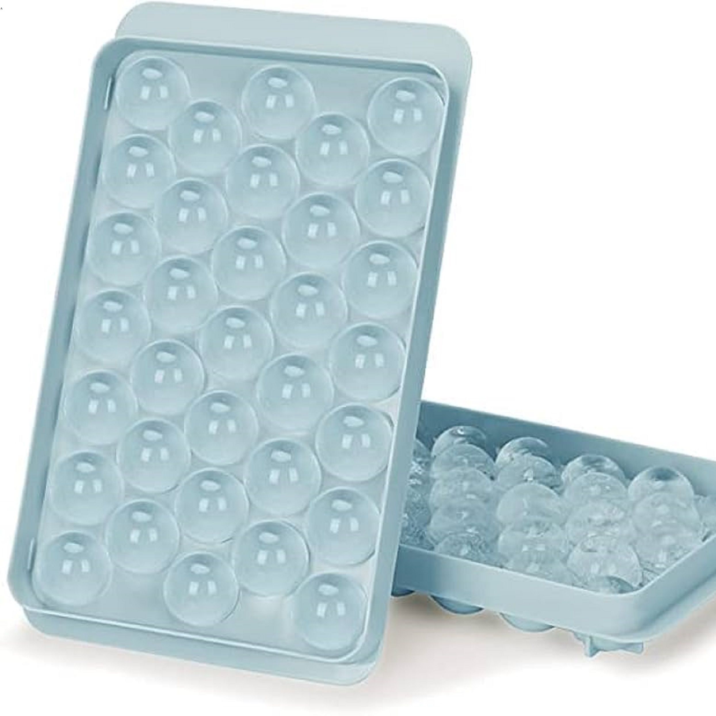 Ice Cube Mold Leak Proof Non-stick  No Residue Circle Ice Cube Tray for Freezer Happy Living