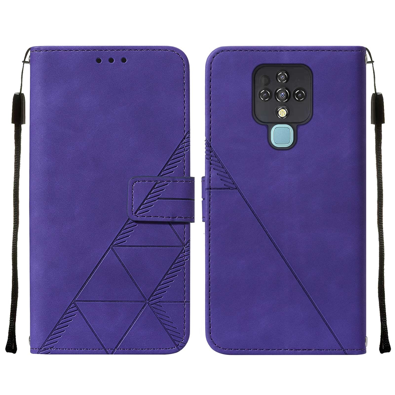 lthmy for Tecno Camon 16 Pro case slim Embossed PU Leather Flip Stand Wallet Card Slots Cover