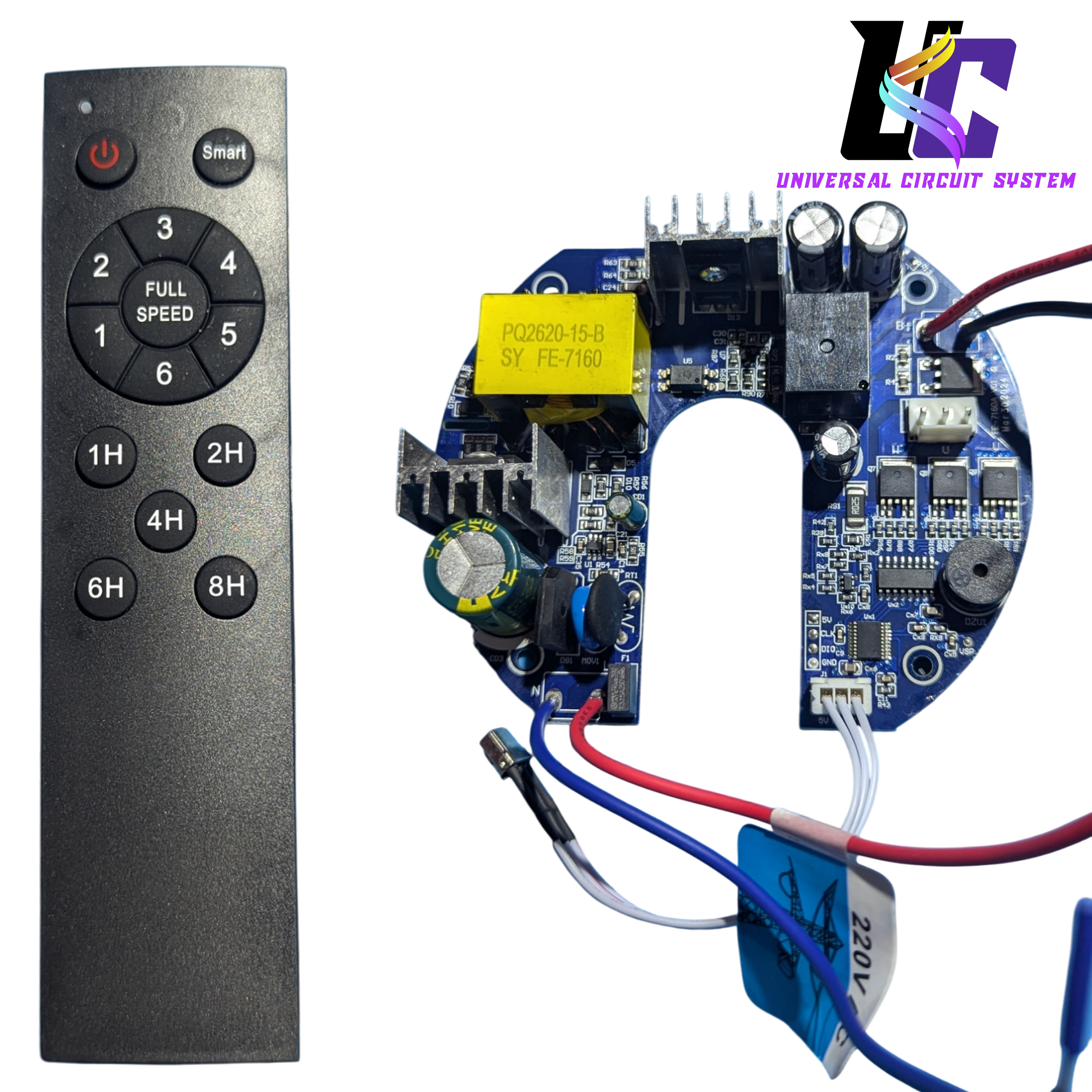 Ceiling Fan Controller PCB Circuit Board 60W AC DC Kit Remote Control bldc ceiling fan controller board. 
