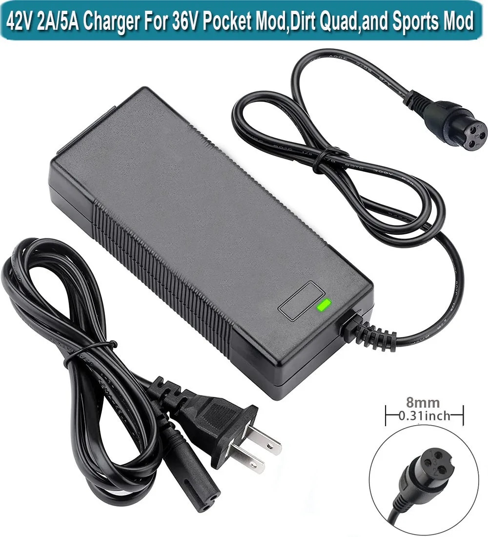 42V 2A Fast Battey Chage With 5 Plugs, Univesal Powe