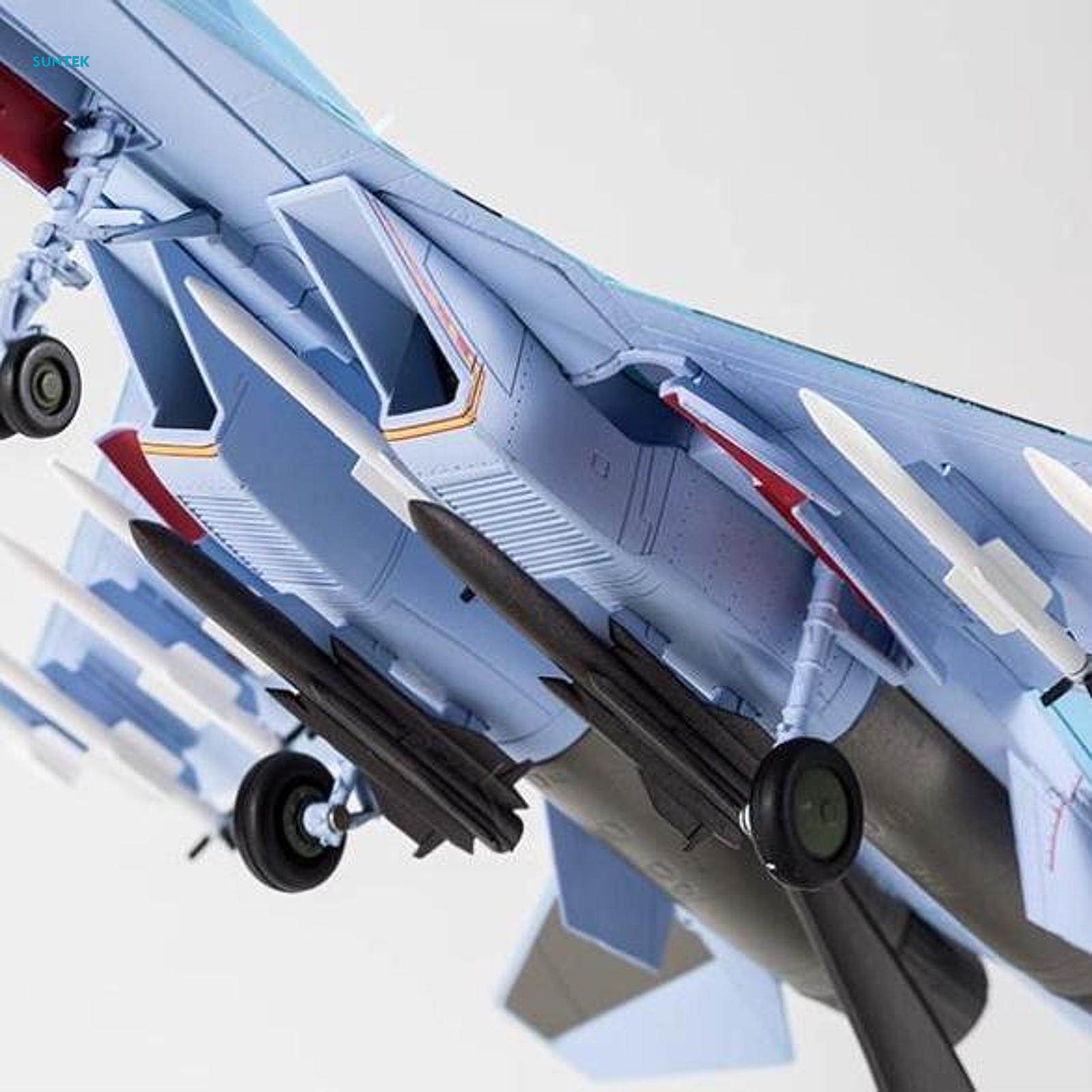 1:72 SU35 Airplane Model with Display Stand for Tabletop Home TV Cabinet. 