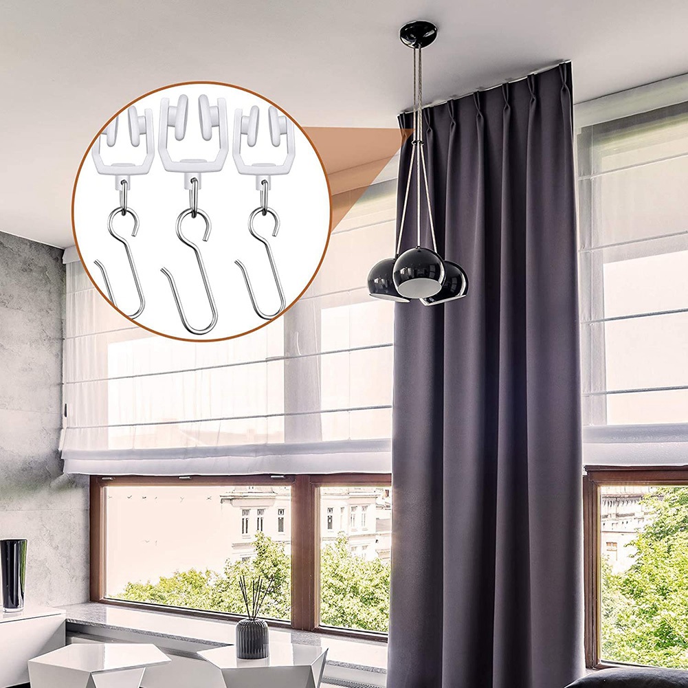 Flexible Bendable Ceiling Curtain Track, Ceiling Mount for Curtain Rail, Room Divider Ceiling Track for Curtains 16.4FT. 