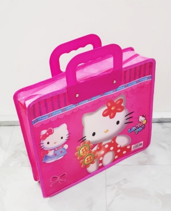 Barbie Cartoon Handle Documents Carrier Exam File Bag. 