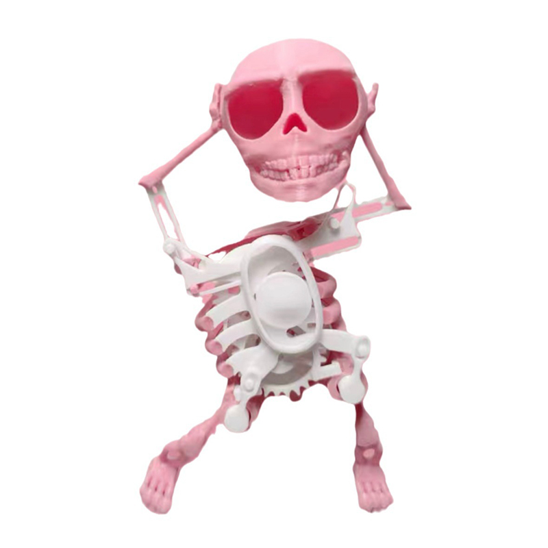 3D Printing Dancing Pink Skull Skeleton Amazing 3D Printed Dancing Skeleton Toy Mystic. 