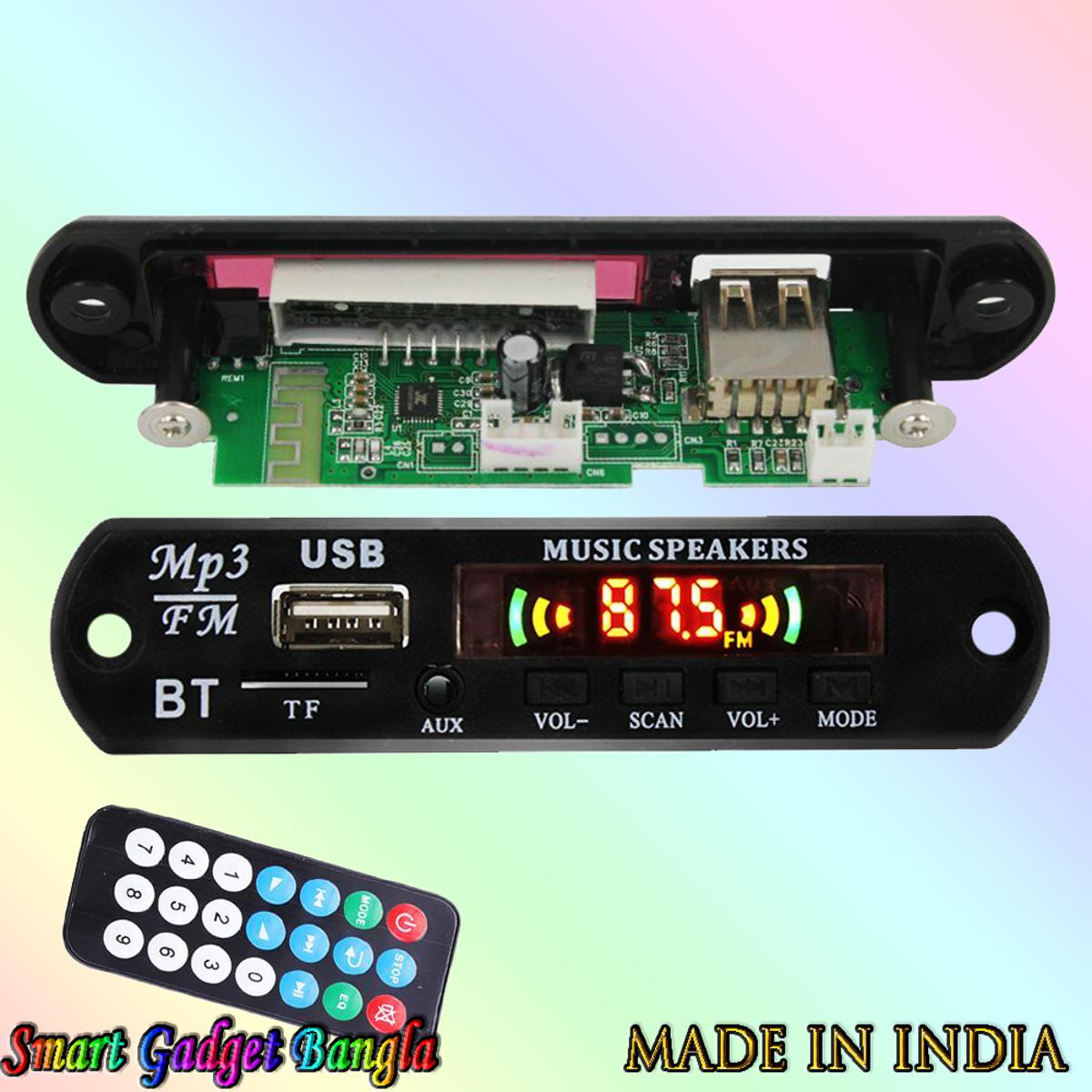 Amplifier USB FM TF Radio Audio Module Music Speaker 3.5mm TF Card AUX DIY Remote Control MP3 Decoder. 
