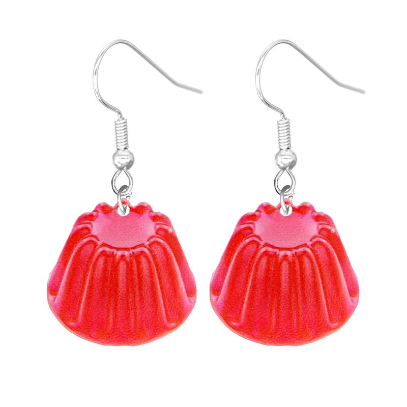 Food Earring 2D Handmade Cute Interesting Taco Corn Crunchy Burger Biscuits French Fries Ice Cream Cheese Cute. 