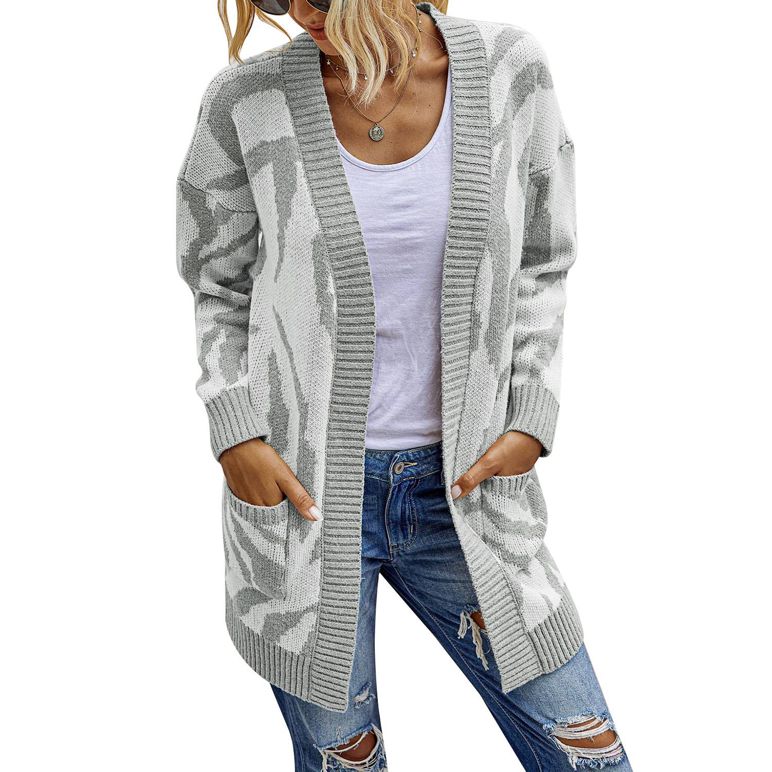 women's camouflage cardigans