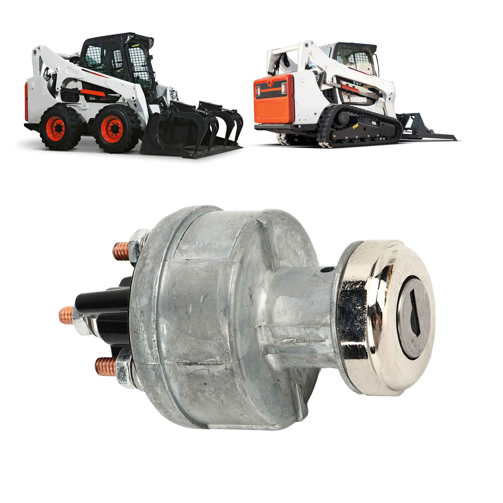 Ignition Switch with 2 Key 6665606 Replacement for Bobcat Loaders 310 313 322 440 530 533 630 631 MT50 MT52. 