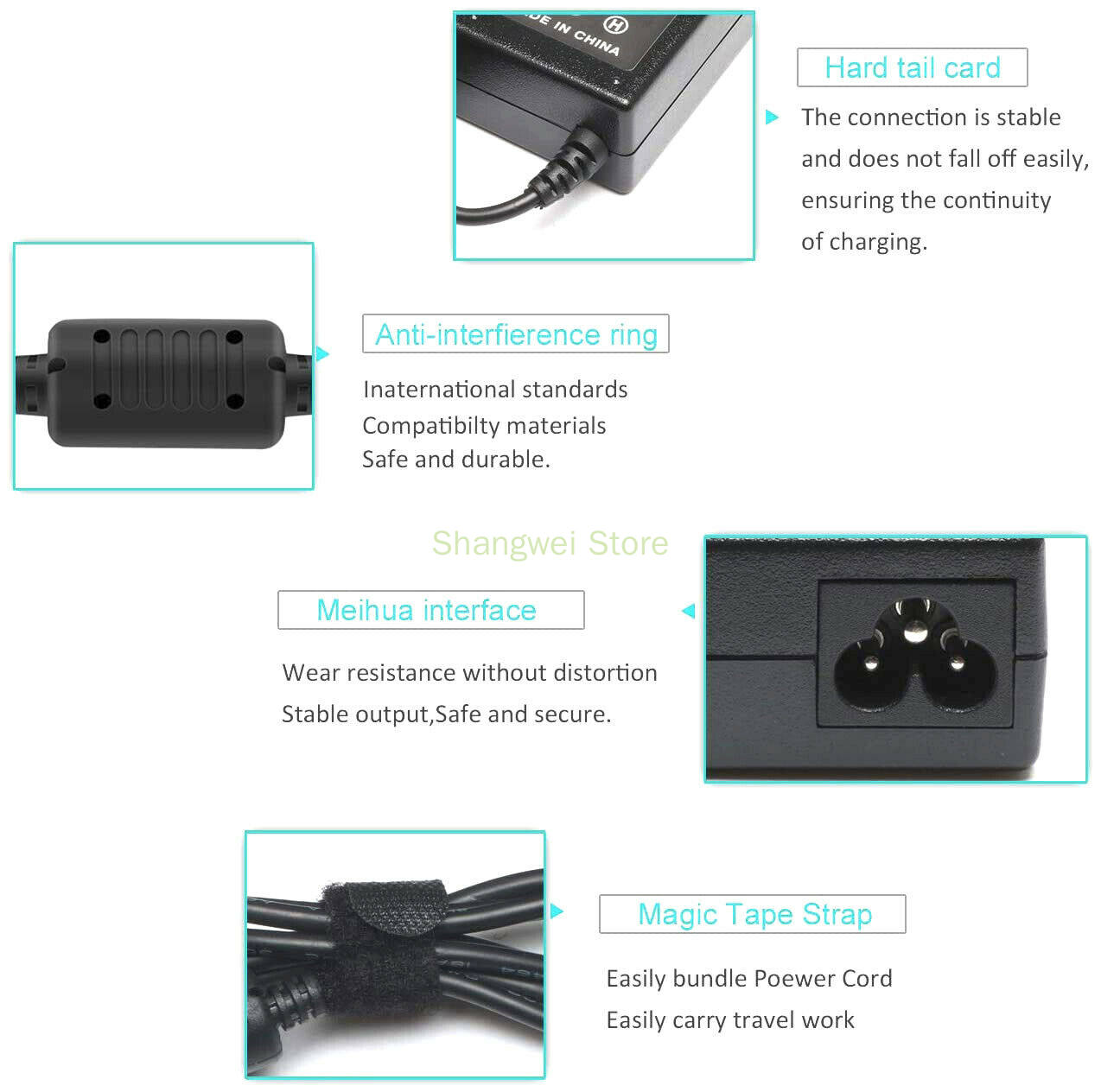 Laptop Power Adapter Charger for Dell Inspiron 15R-5520 15R-5521 15R-5537. 