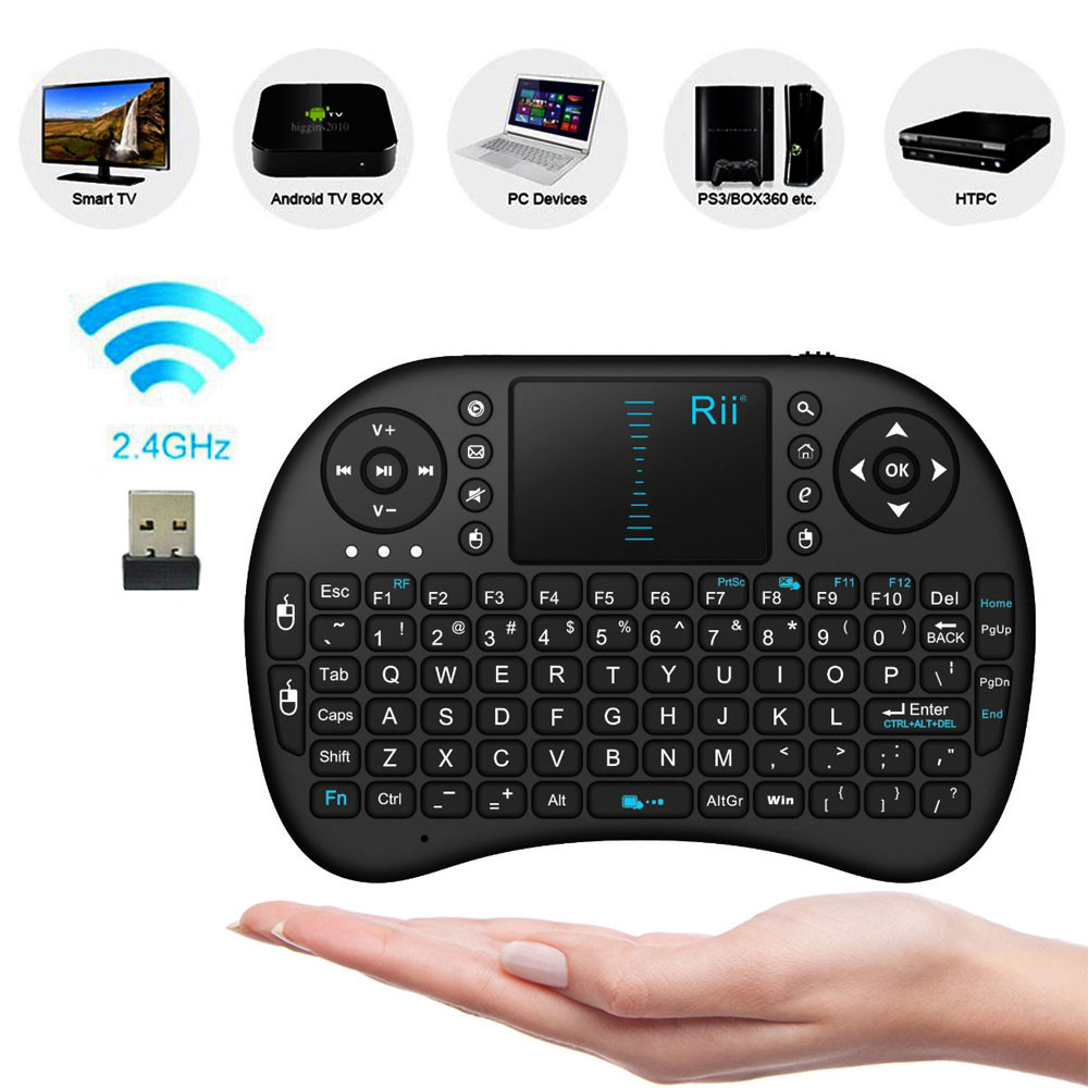 wireless Rechargeable Mini Keyboard Touchpad with color back ligh - Keyboard - Keyboard. 
