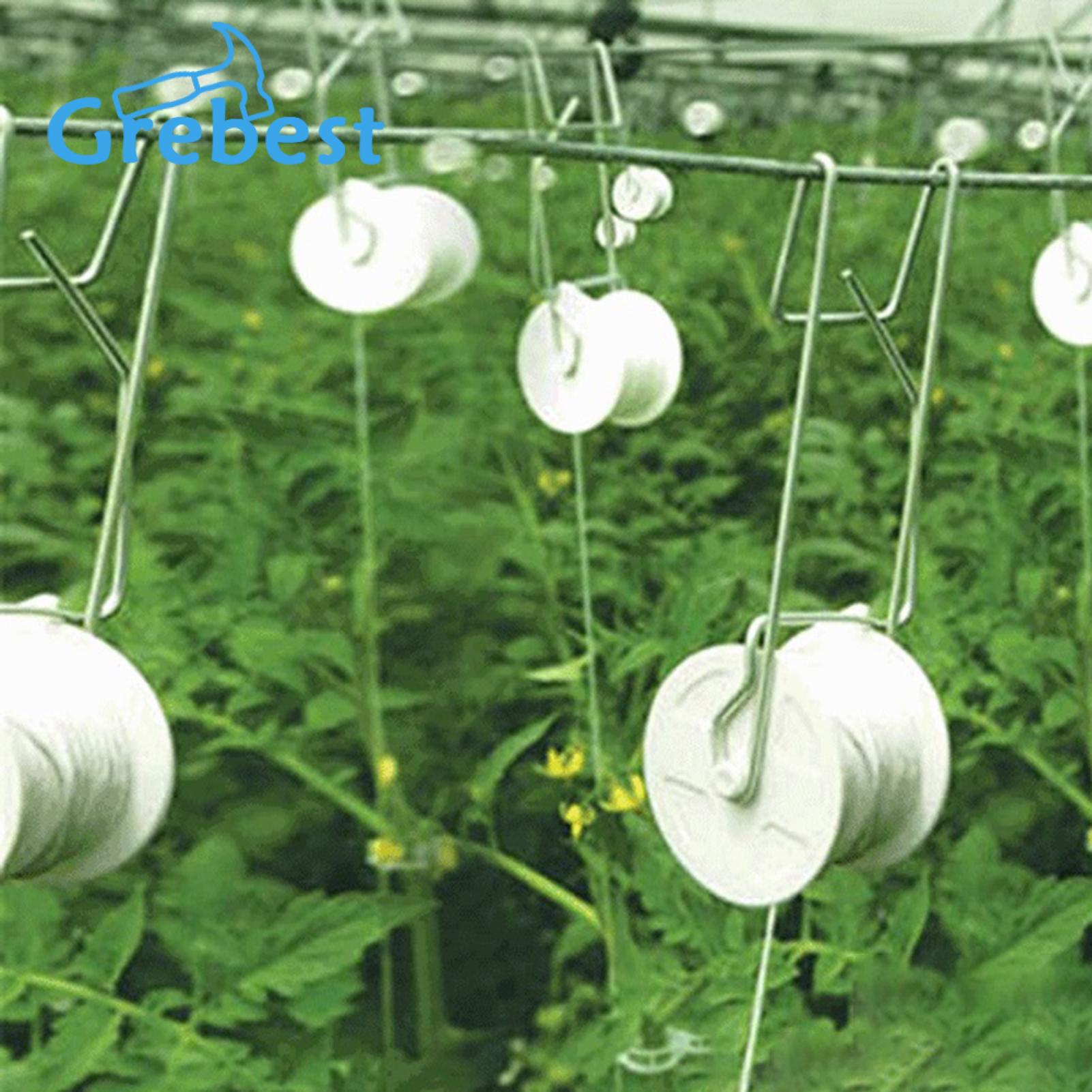 Grebest Crop Trellis Roller Hook Gardening Tool Sturdy Practical Tomato Rollerhook. 