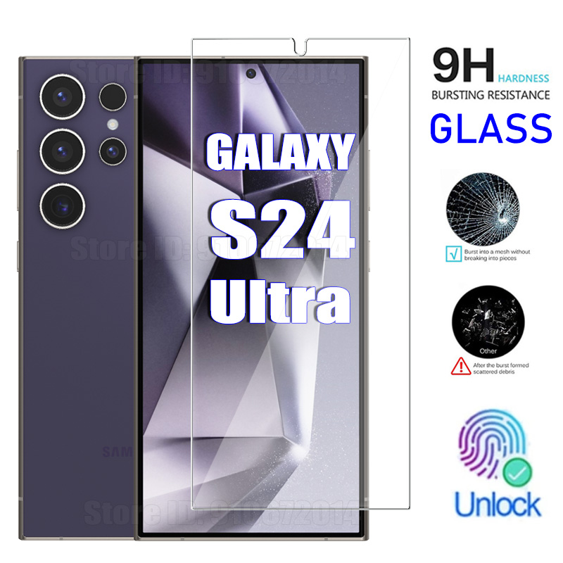 22 S243 FE S Glass for Three-Grain Unlock Tempered Glass S24 UCS Samsung 1/2/3PGalaxyltra Finger Star S20 S21 S2 Plus Screen Protector