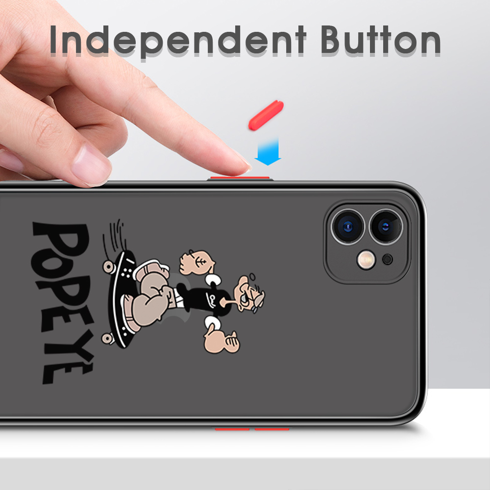 UCUC for OnePlus 5T Back Cover Popeye Frosted Transparent Hard Phone Case Thin Shockproof Full Cover Camera Protect Case. 
