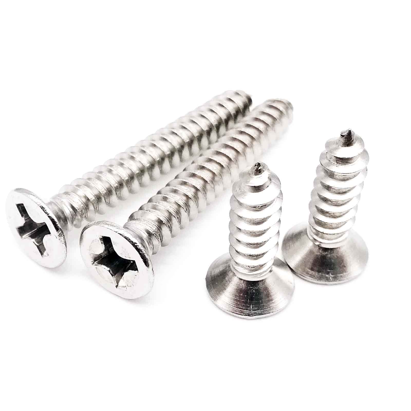 M1 M1.2 M1.4 M1.7 M2 M2.6 M3 M3.5 M4 M5 M6 Mini 304 stainless steel Cross Phillips Flat Countersunk Head Self-tapping Wood Screw-10mm. 