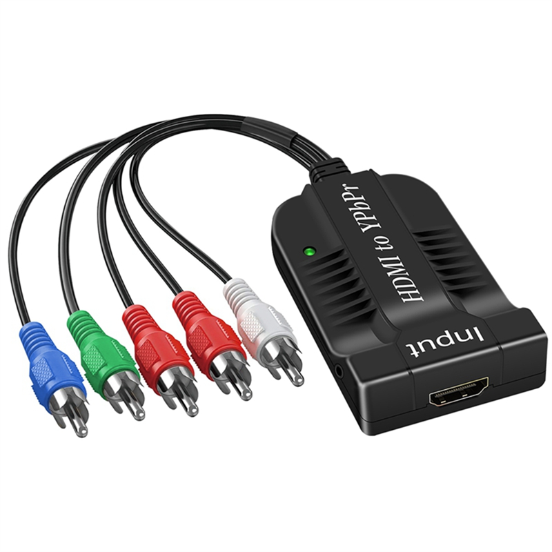 YPbPr Converter 1080P Component Video YPbPr Male RGB Converter Adapter with R/L Audio Output with Hdmi to Ypbpr Words