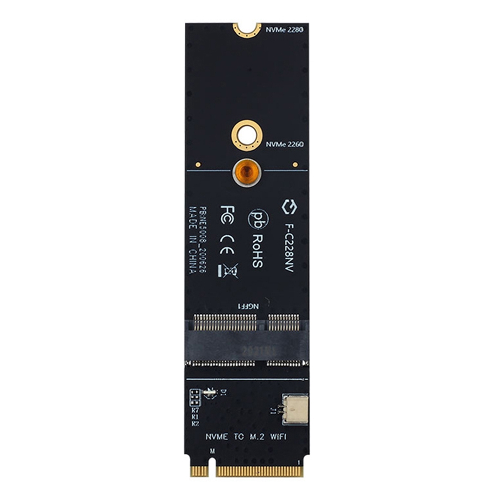 Wireless M.2 A+E Key Slot to M.2 M Key Wifi Bluetooth Adapter for AX200 9260 Bcm94352Z Card NVMe PCI Express SSD Port. 