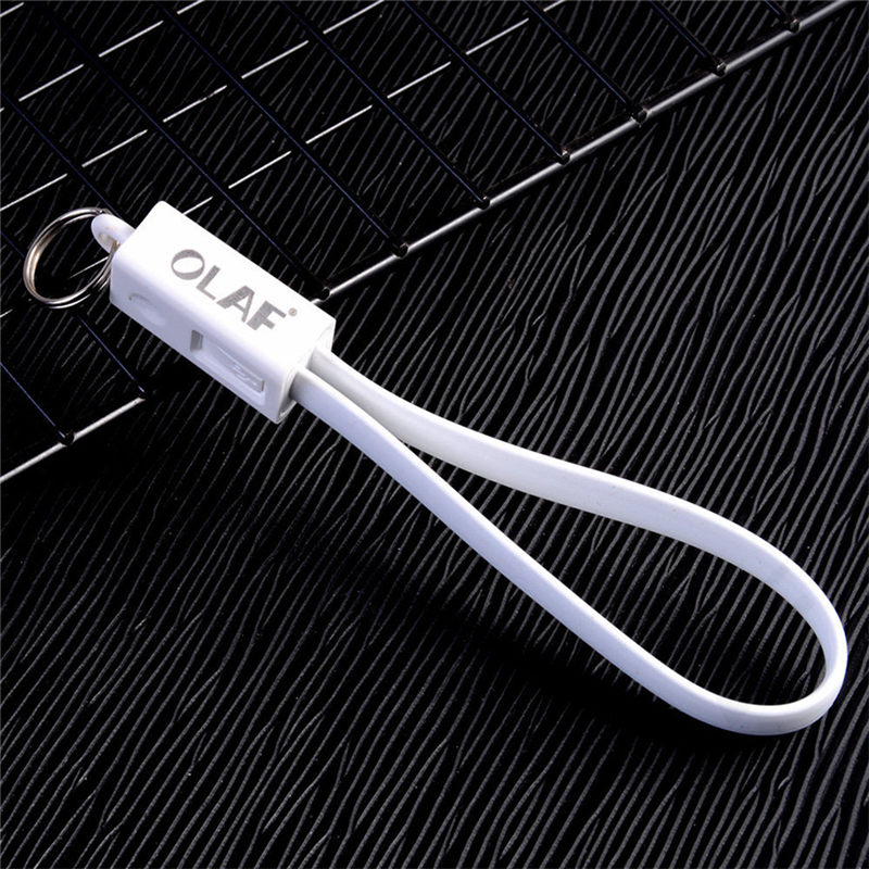 OLAF Mini KeyChain Micro USB Cable For iPhone 8 7 For Lighting USB Charger Cable Portable Charging Sync Data Cord USB Accessory